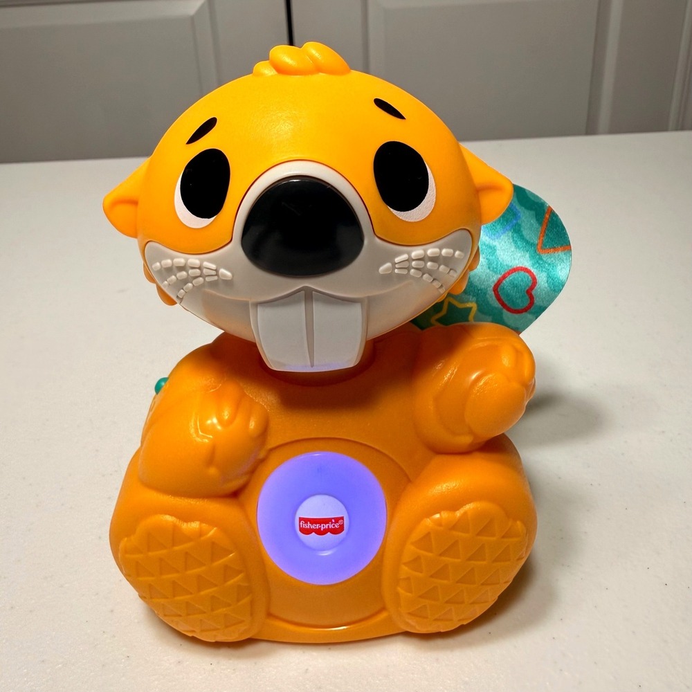 Fisher-Price Linkimals Boppin Beaver Interactive Musical Light Up Toy GTJ74